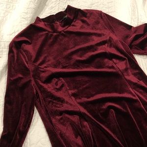 Velvet Turtleneck Dress